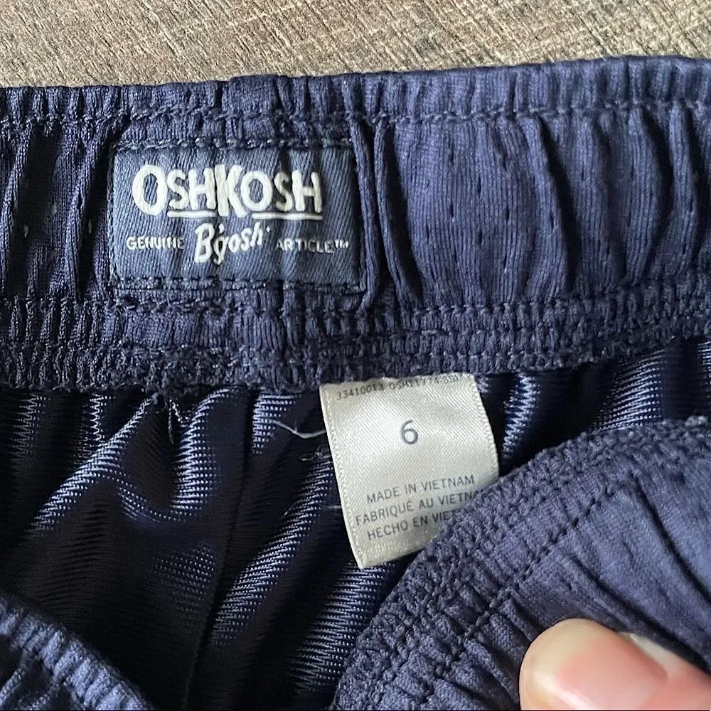 Oshkosh Blue (with Silver Side and Bottom Stripe) Active Shorts. Size 6.